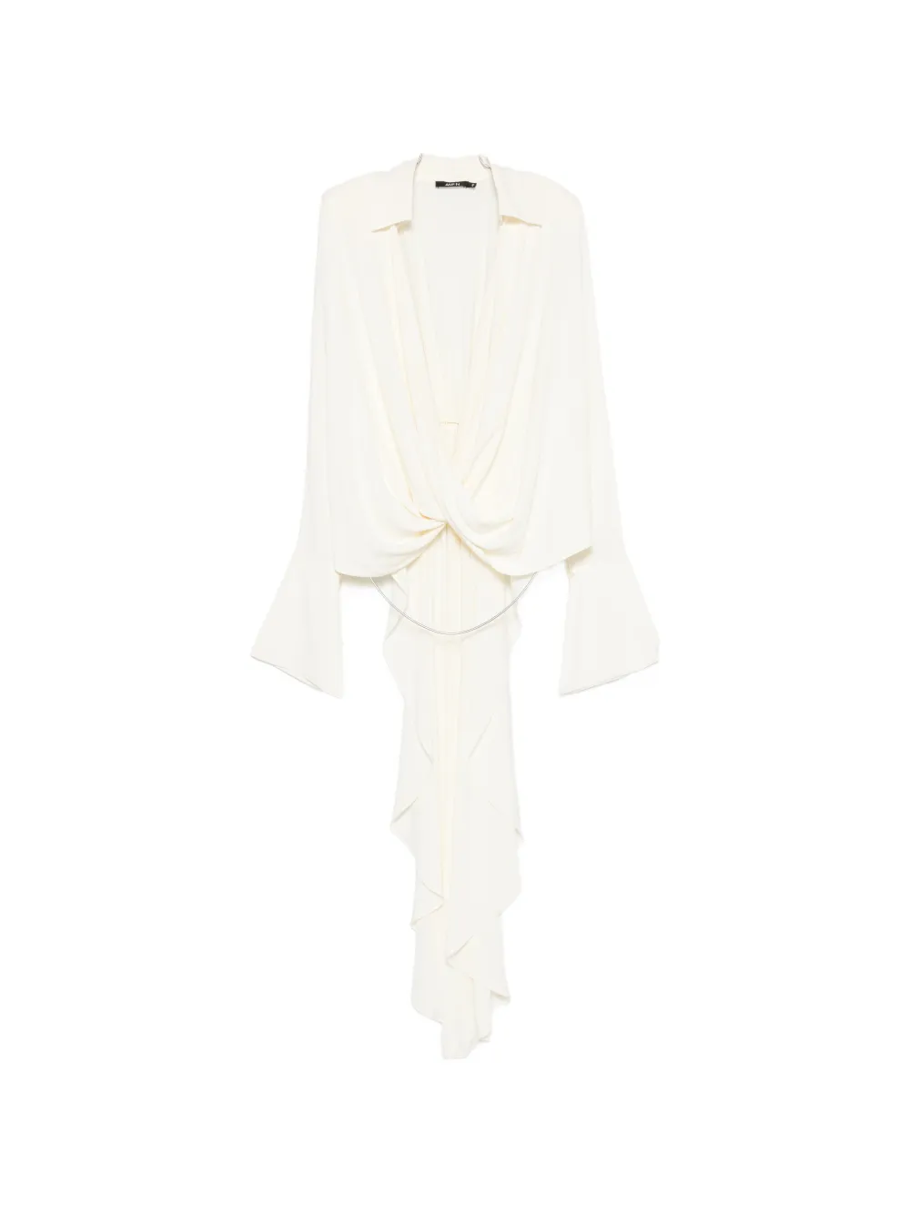 Amen draped asymmetric-hem dress - Toni neutri