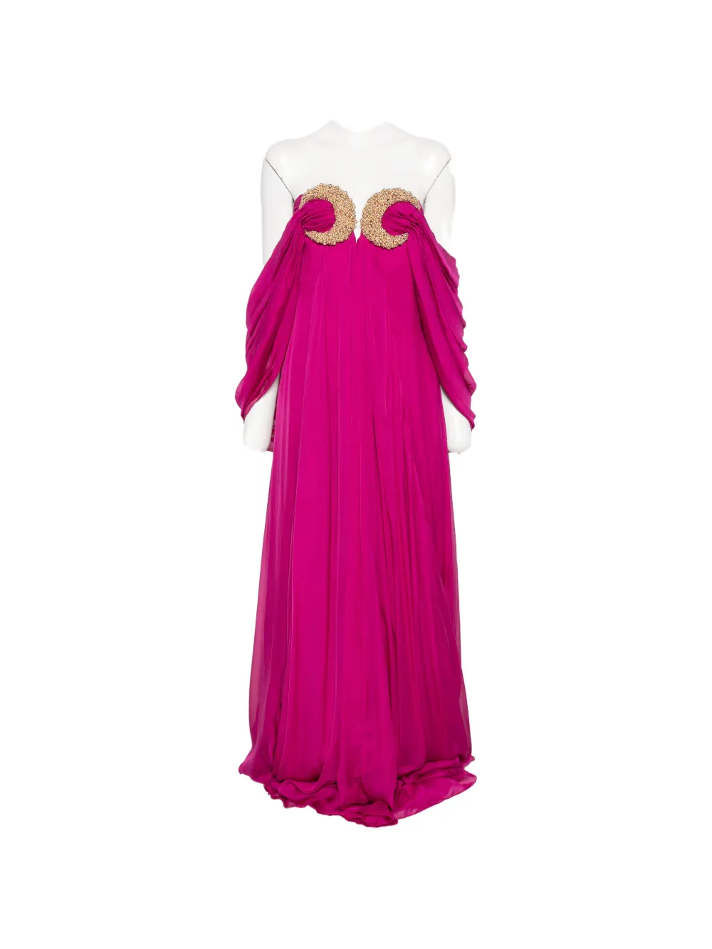 Amen bead-embellished strapless maxi dress - Viola