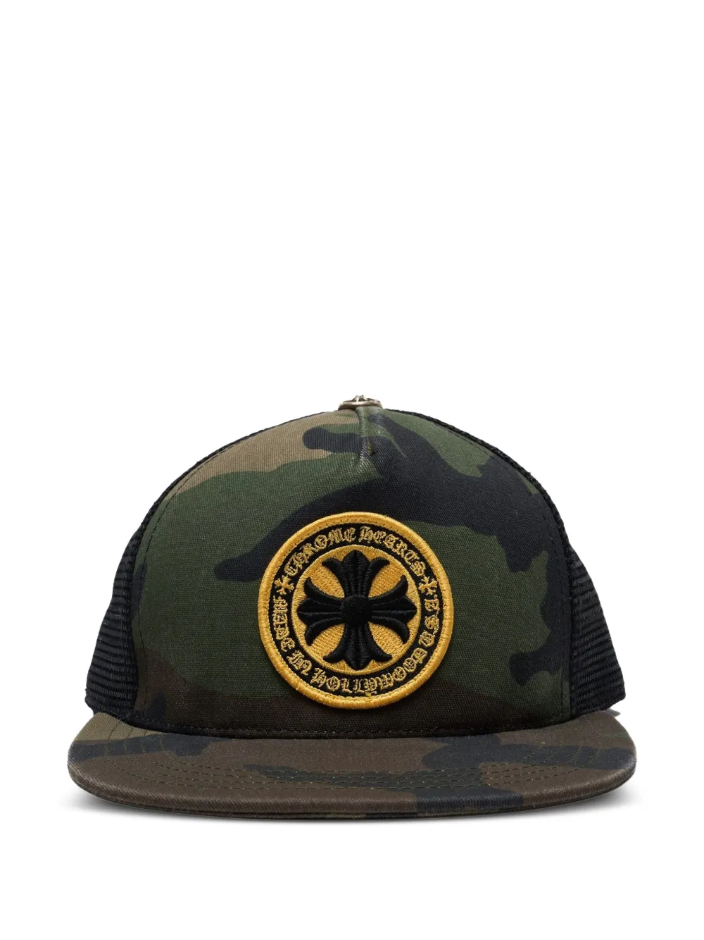 Chrome Hearts camouflage-print logo-patch baseball cap - Verde