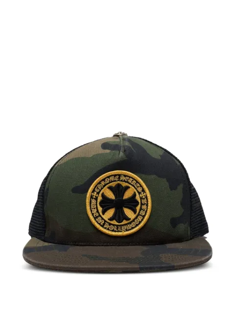 Chrome Hearts camouflage-print logo-patch baseball cap