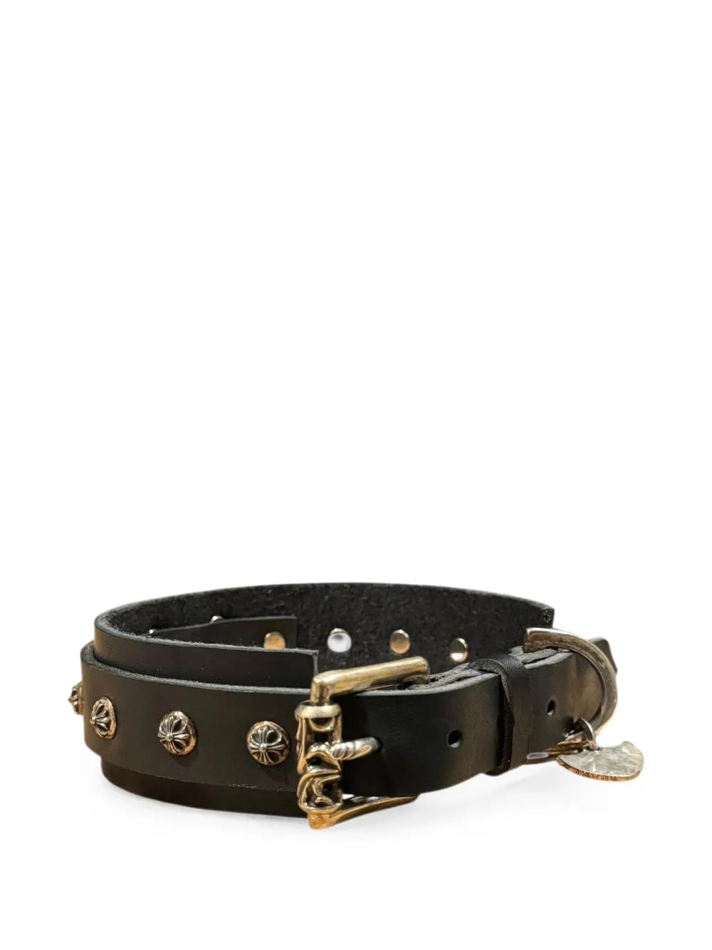 Chrome Hearts studded leather dog collar - Schwarz