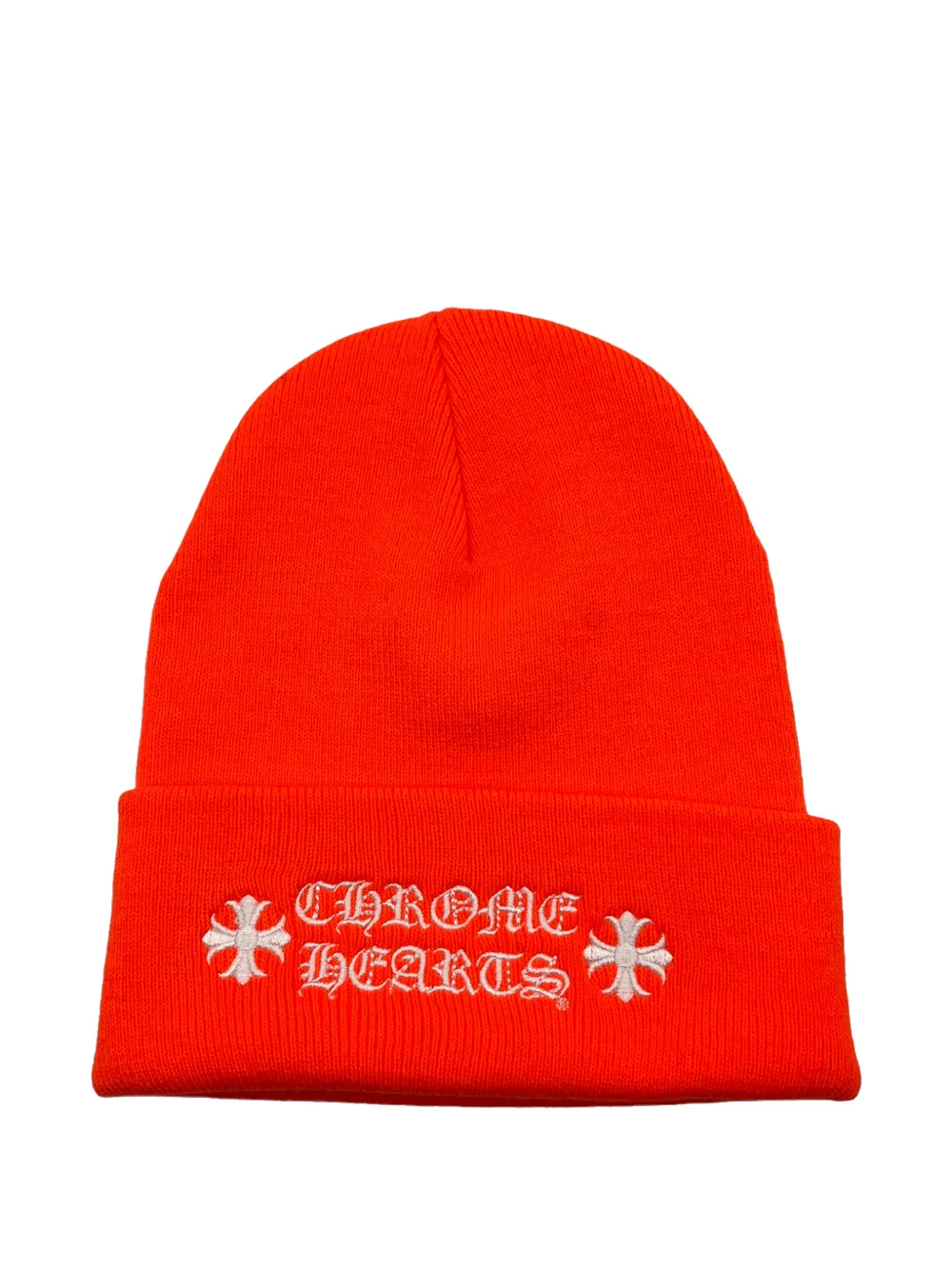 Chrome Hearts logo-embroidered beanie hat - Arancione