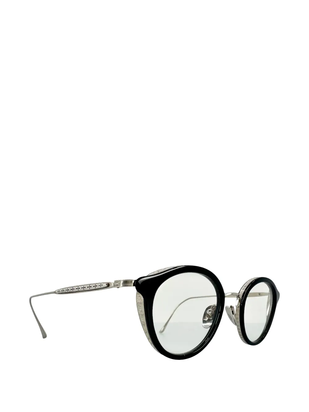 Chrome Hearts Romantical engraved-arms glasses - Nero