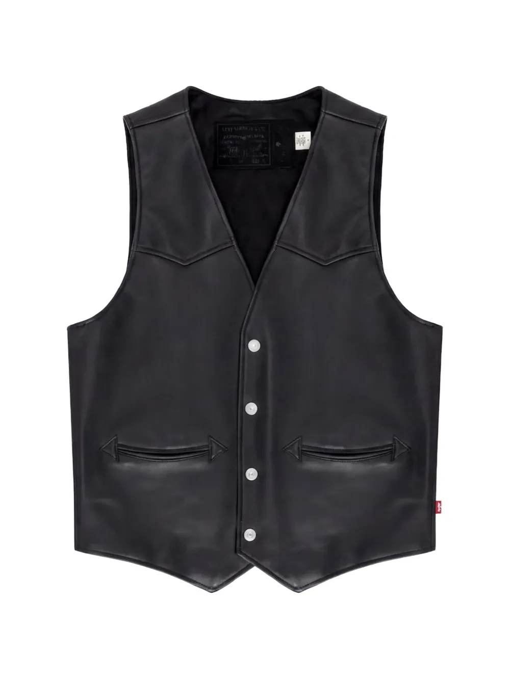 Denim Tears Tracy’s King Tut leather waistcoat - Nero