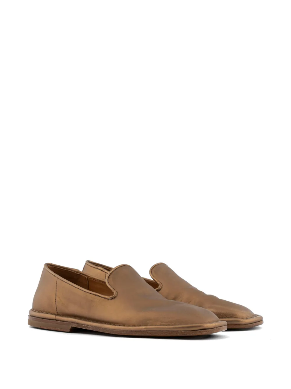 Buttero Ercole metallic leren slippers Goud
