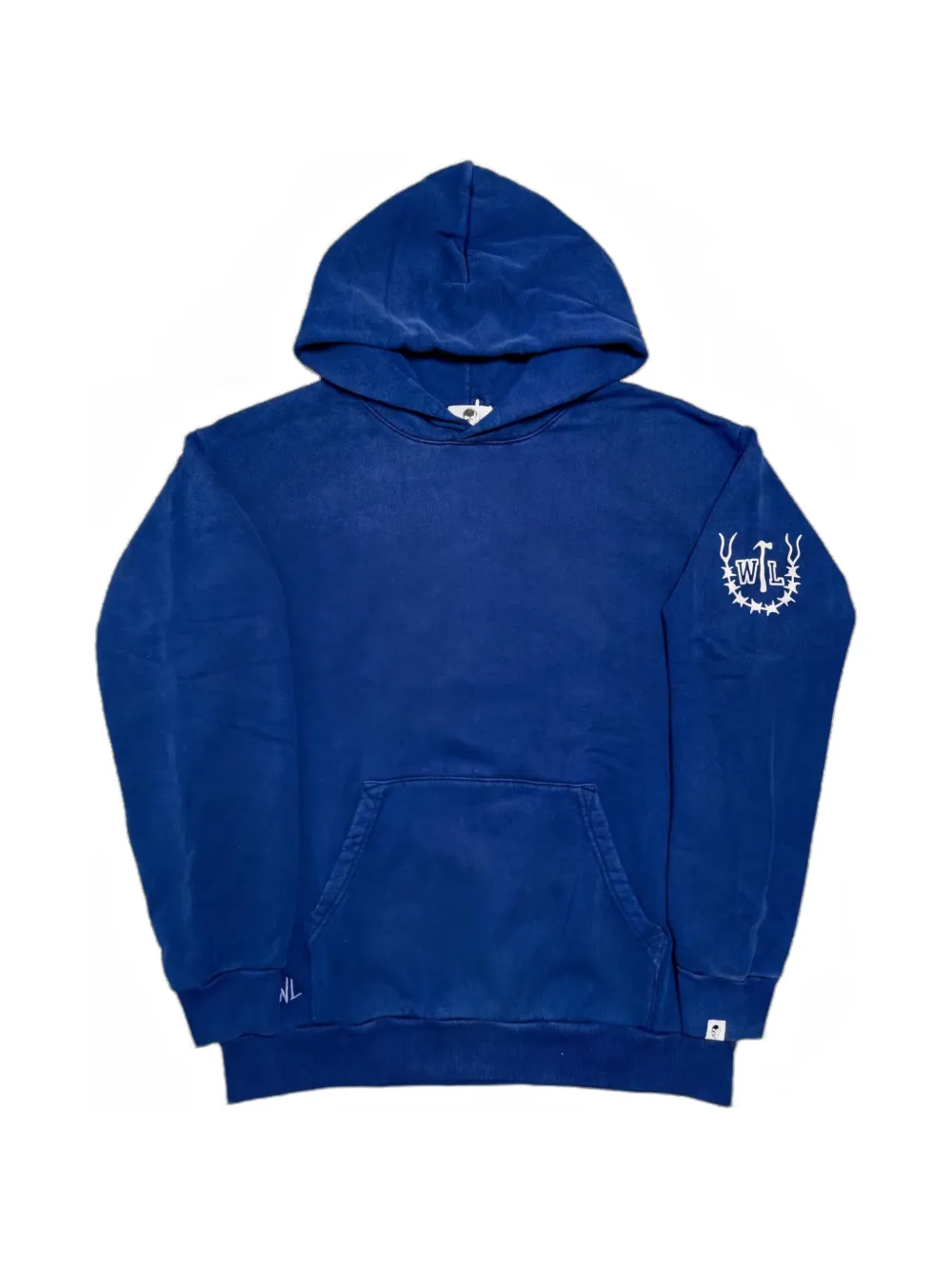 Warren Lotas Love Hate graphic-print hoodie - Blue