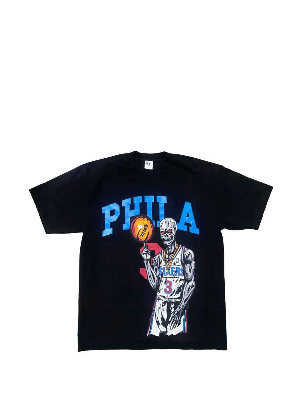 Warren Lotas Philadelphia 76ers Allen Iverson logo T-shirt - Schwarz
