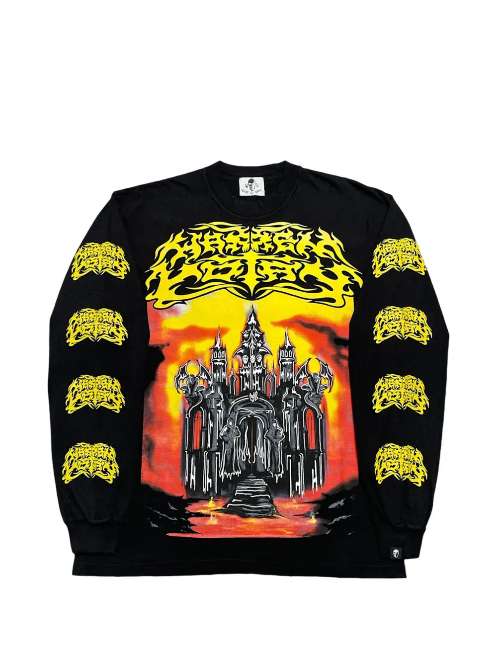 Warren Lotas Hell’s Castle printed long-sleeve T-shirt - Nero
