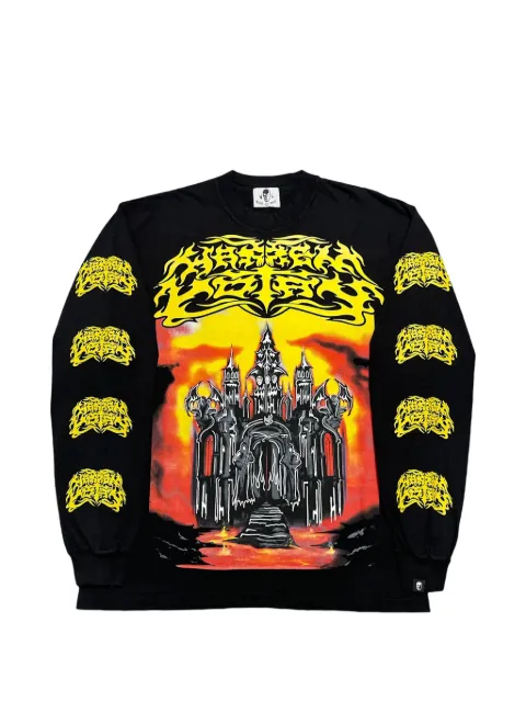 Warren Lotas Hell’s Castle printed long-sleeve T-shirt