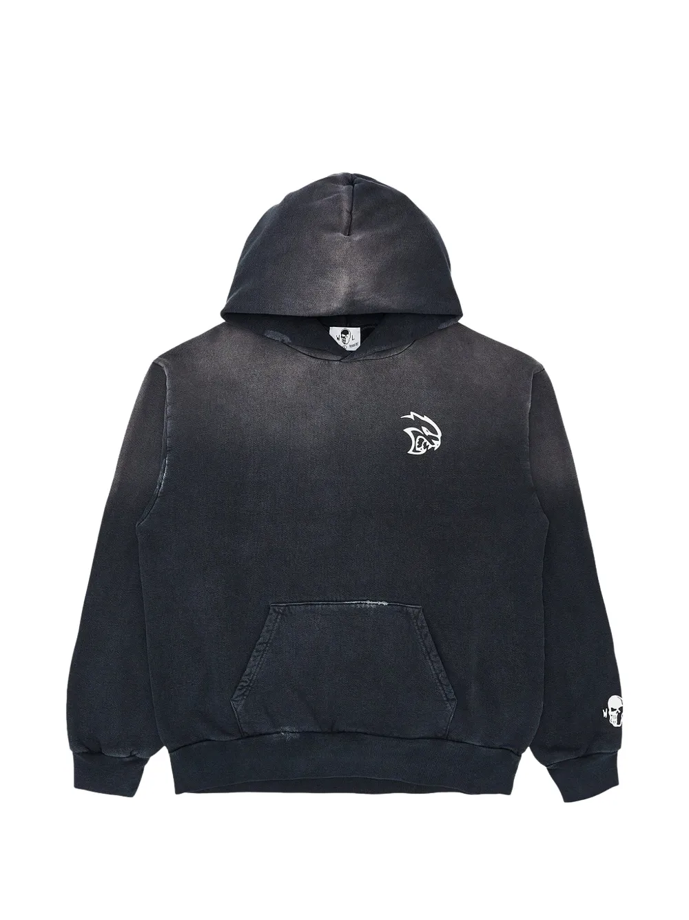 Warren Lotas Dodge SRT Loves ATL logo-print faded hoodie - Black