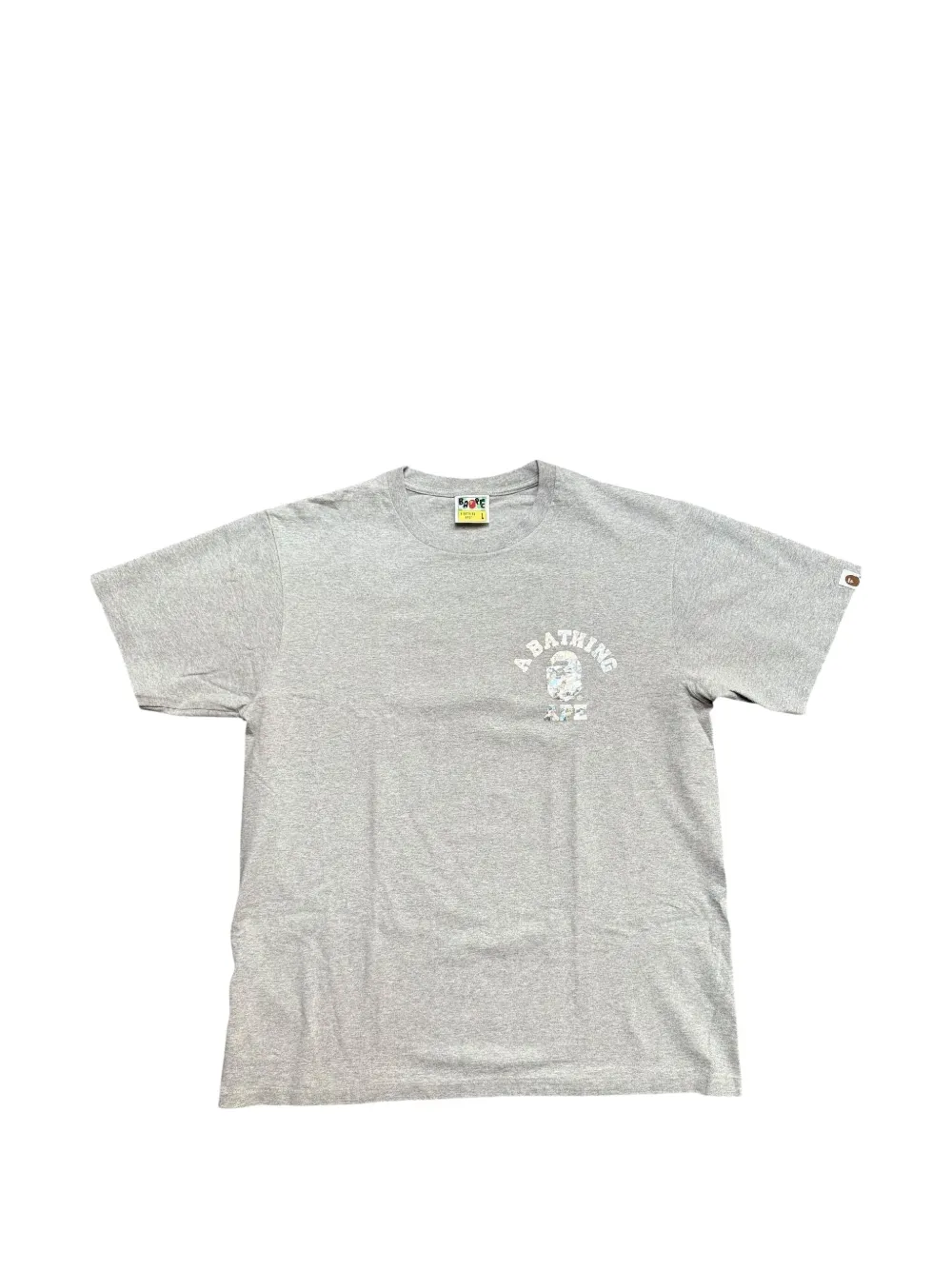 A BATHING APE® Honeycomb Camo College T-shirt - Grigio