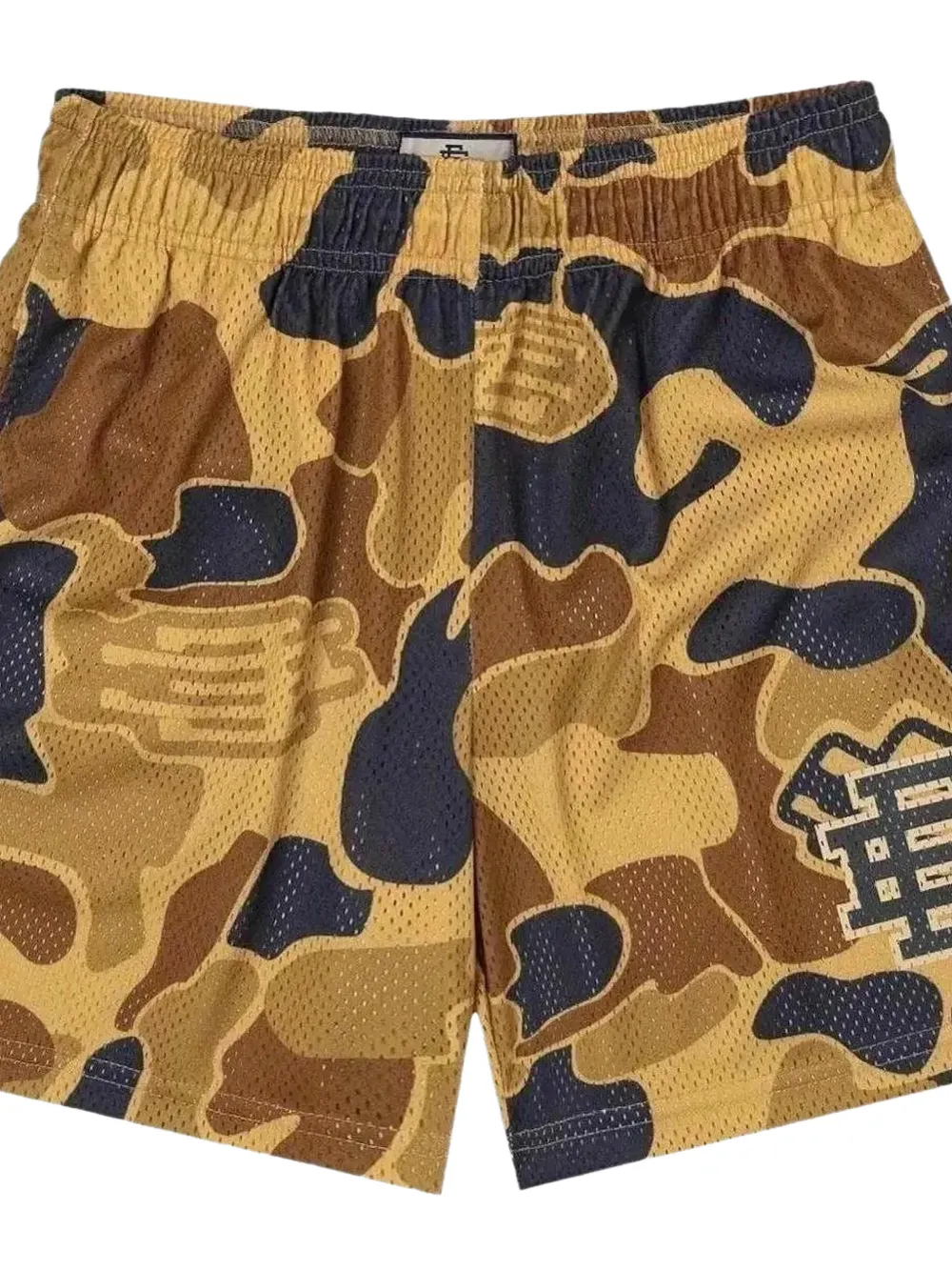 ERIC EMANUEL Trainingsshorts met camouflageprint Bruin