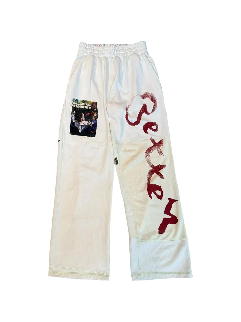 Better with Age Remoir patchwork track pants - Bianco