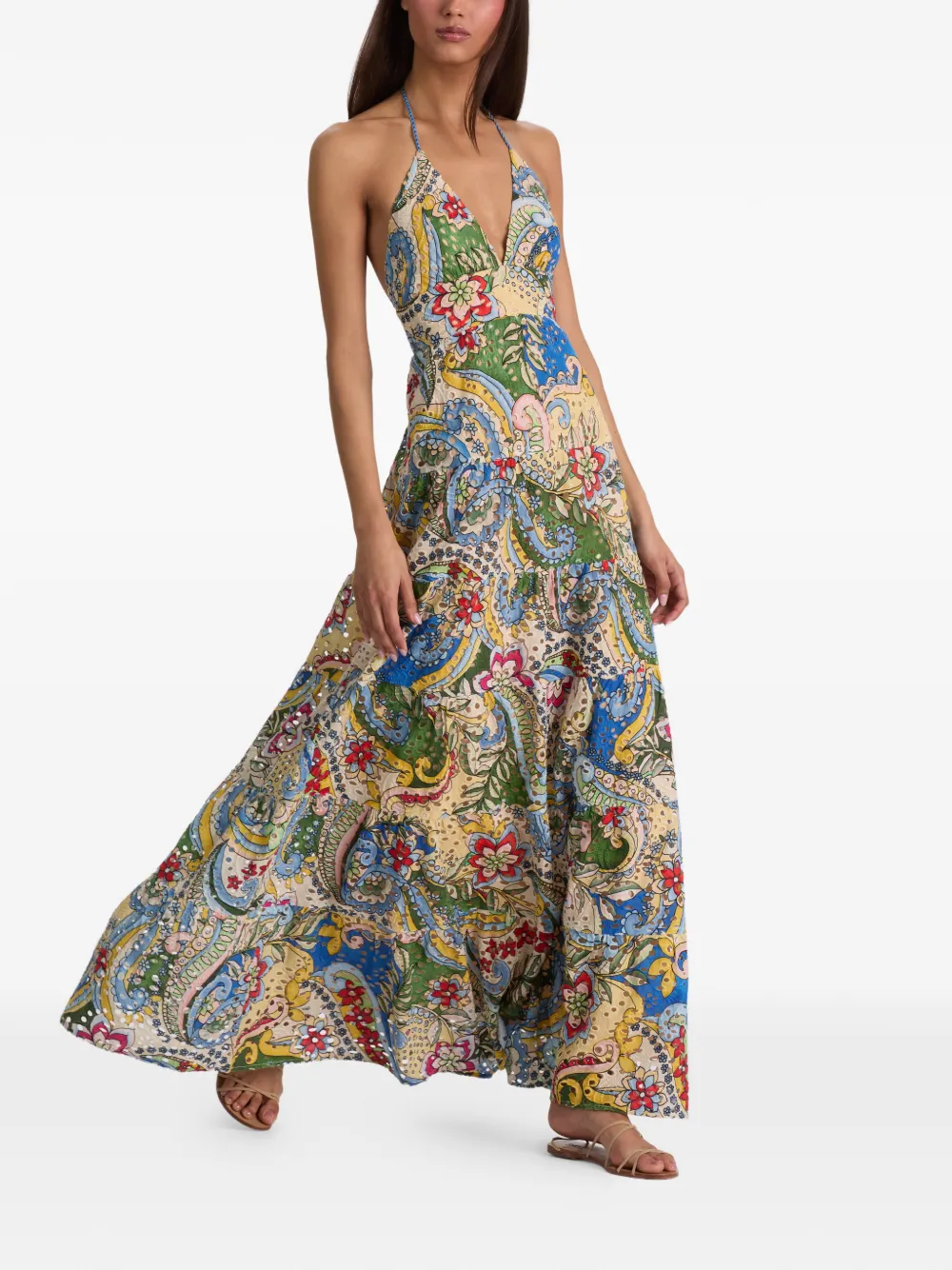 alice + olivia Karoline jurk met paisley-print Geel