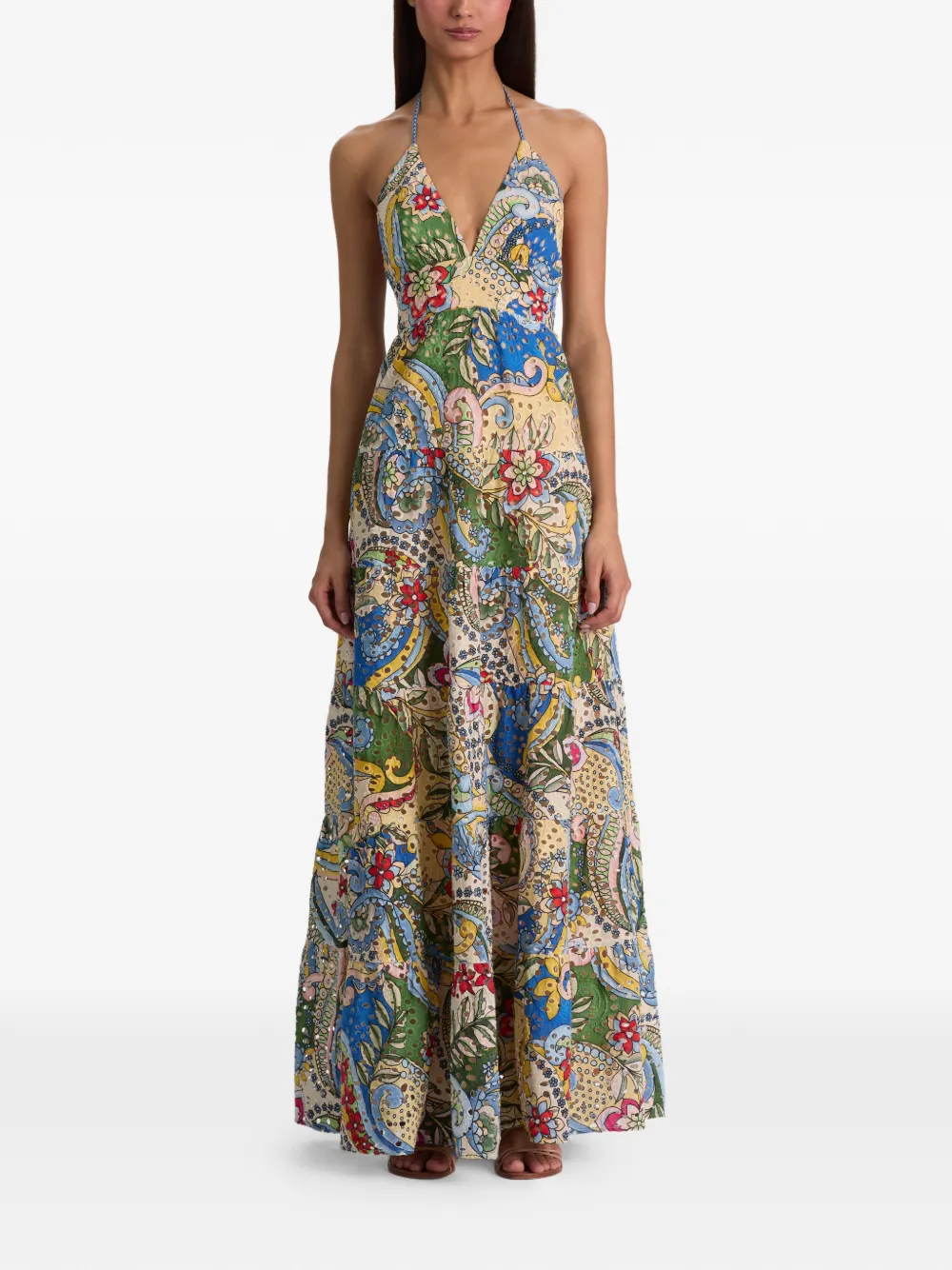 alice + olivia Karoline jurk met paisley-print Geel