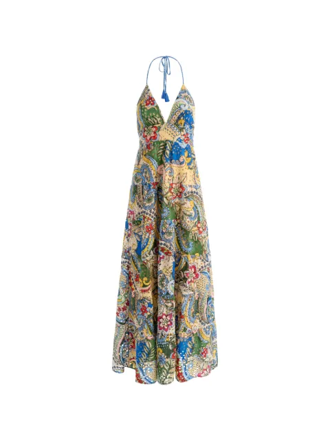 alice + olivia Karolina tiered paisley-print dress