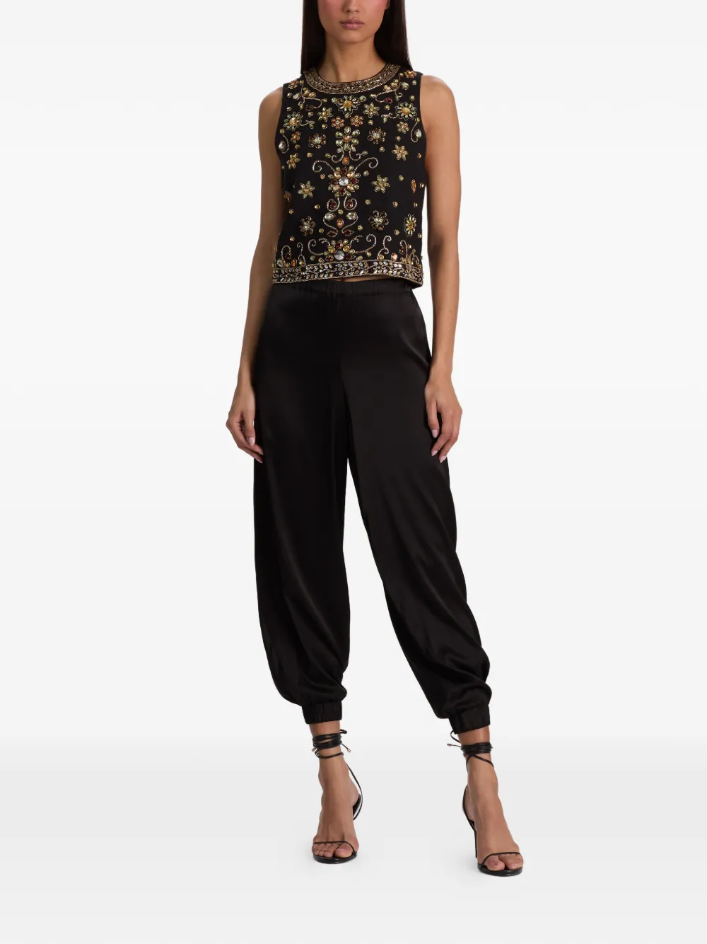 alice + olivia Amal tanktop verfraaid met kristallen Zwart