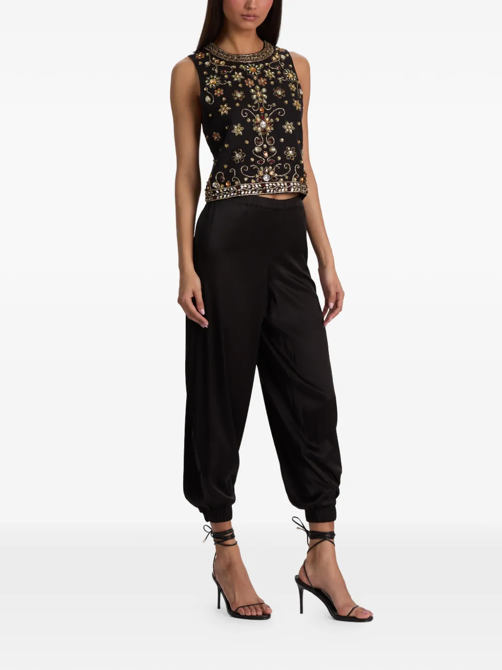 alice + olivia Amal tanktop verfraaid met kristallen Zwart