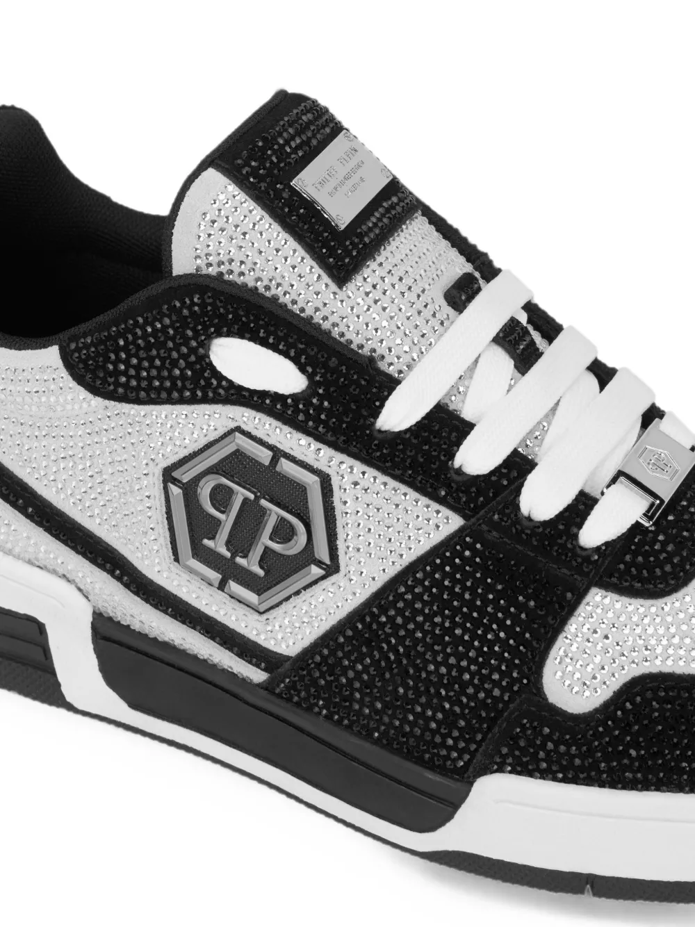 Philipp Plein Low-top sneakers P-FORCE 78 stras Zilver