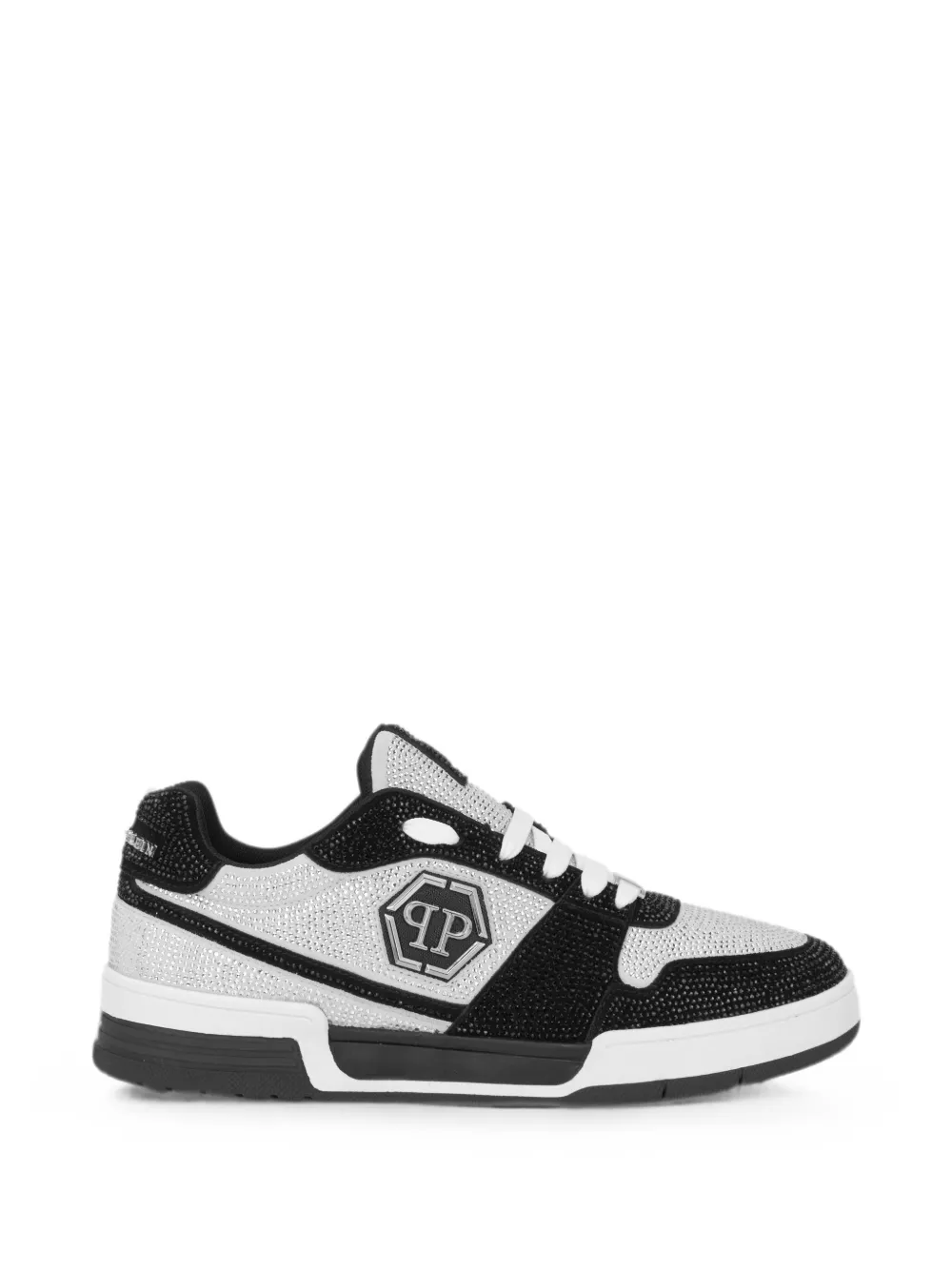 Philipp Plein Sneakers P-FORCE 78 con strass - Argento