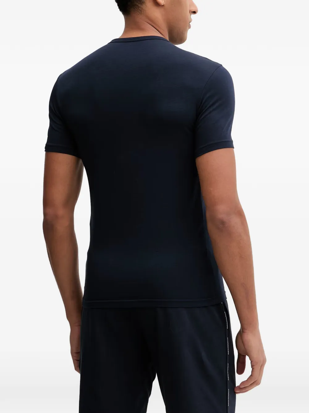 Emporio Armani Twee jersey T-shirts met opvallend monogramlogo Wit