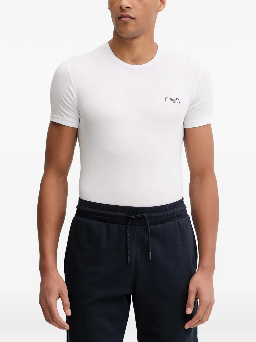 Emporio Armani T-shirt in jersey con monogramma in grassetto (2 pezzi) - Bianco
