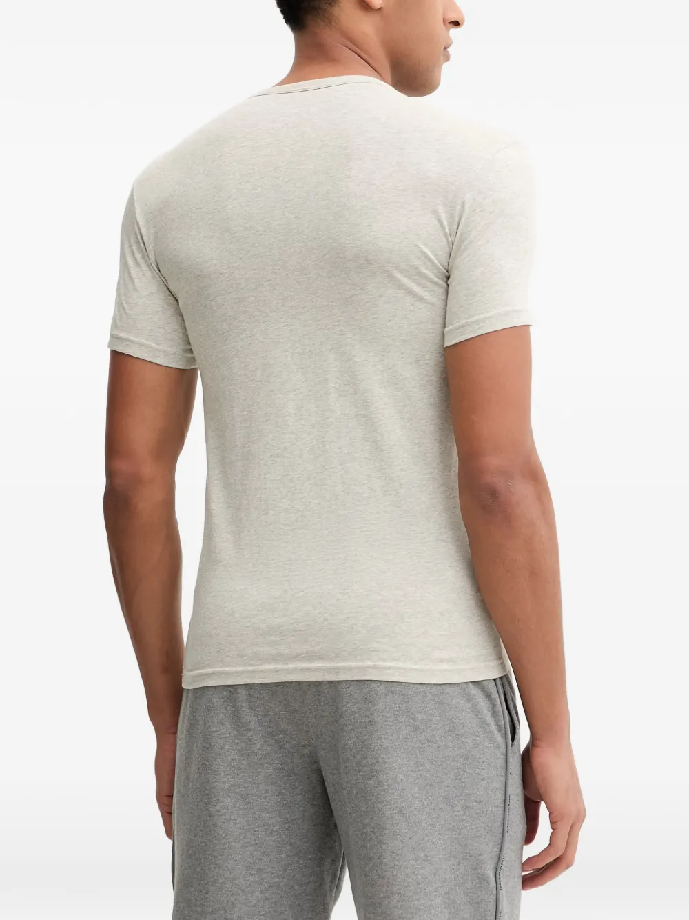 Emporio Armani Twee jersey T-shirts met opvallend monogramlogo Zwart