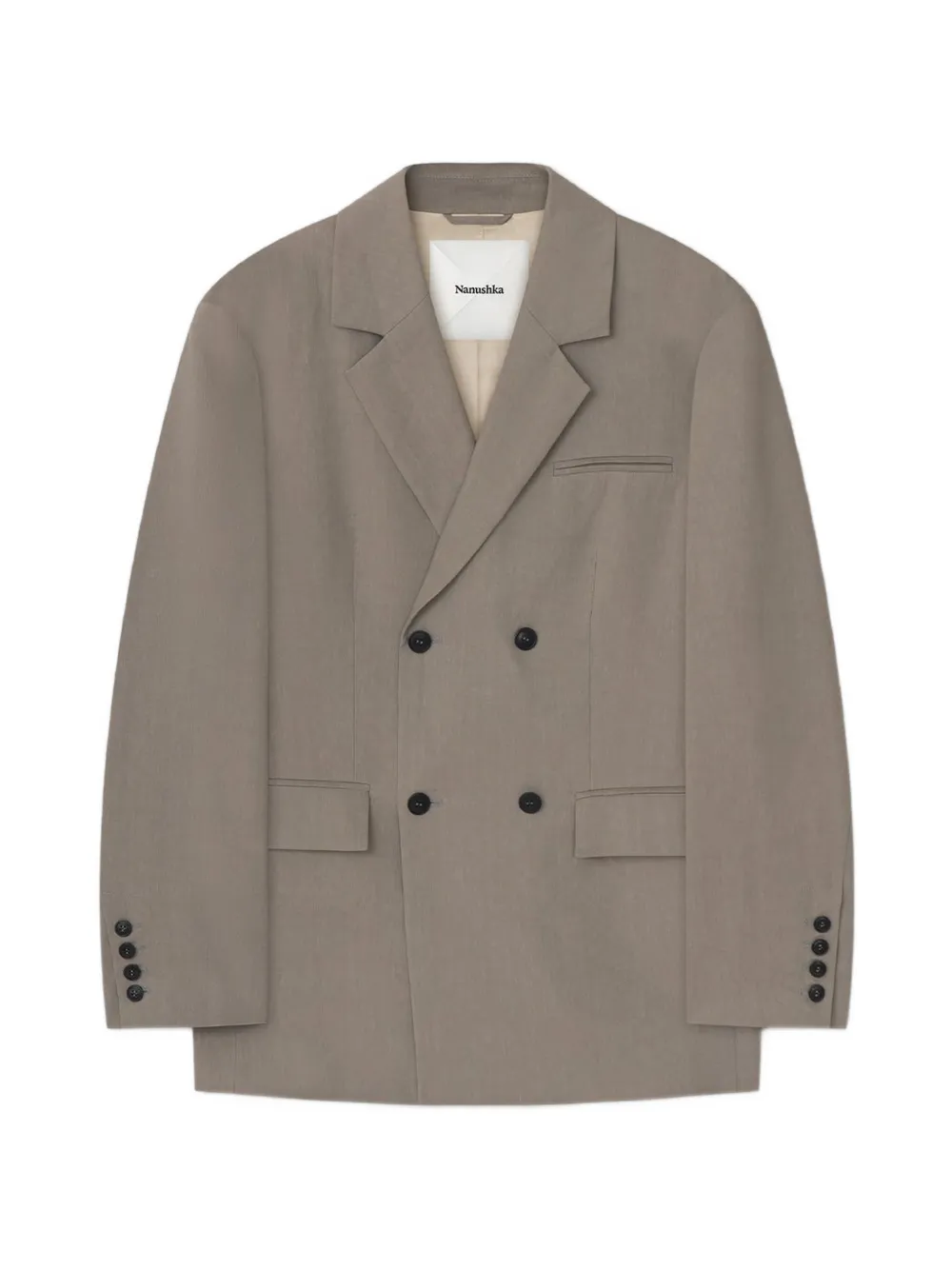 Nanushka boxy double-breasted blazer - Grau