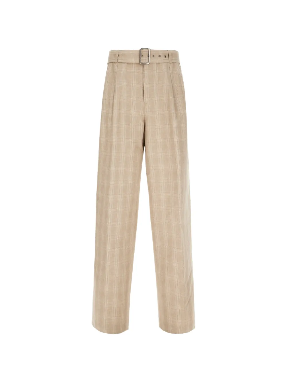 Iceberg belted check-pattern trousers - Toni neutri
