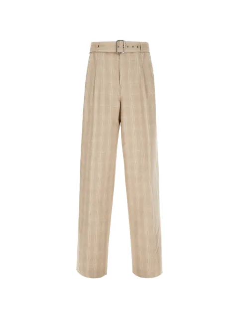 Iceberg belted check-pattern trousers