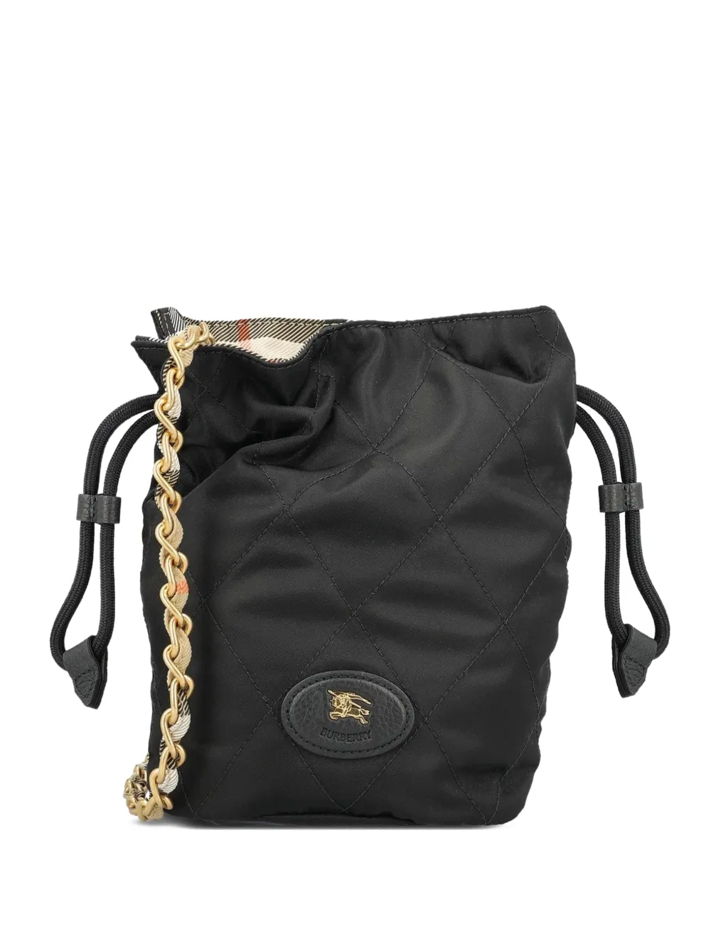 Burberry quilted-design bucket bag - Nero