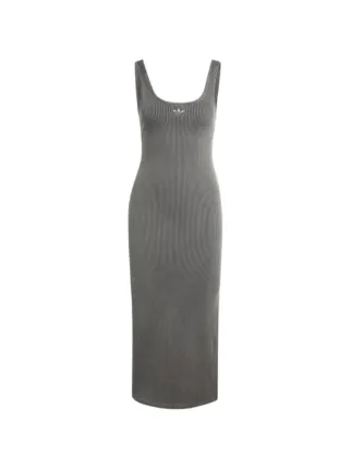 adidas dress grey ribbed-knit logo-patch | Tennis dress