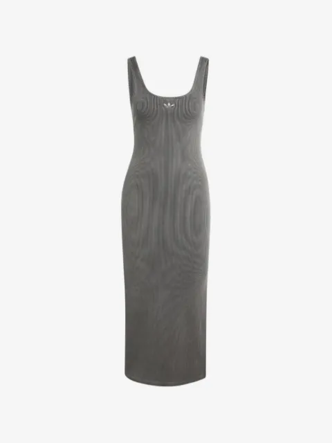 adidas ribbed-knit logo-patch dress