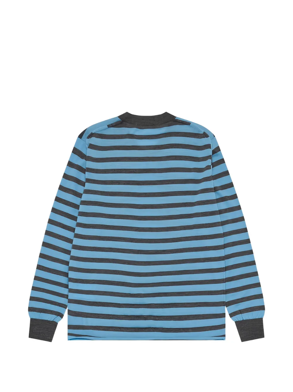 Junya Watanabe MAN striped V-neck sweatshirt Blauw