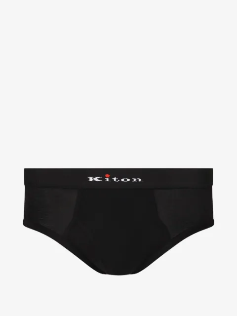 Kiton logo-waistband briefs