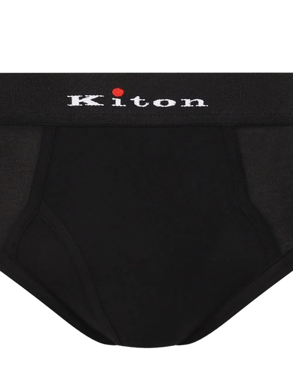 Kiton Slip met logoband Zwart