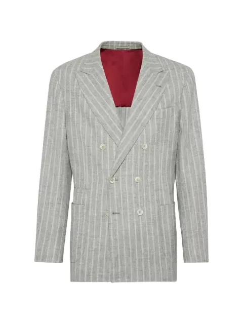 Brunello Cucinelli striped double-breasted blazer