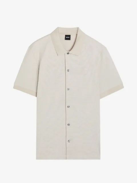 BOSS textured short-sleeve shirt