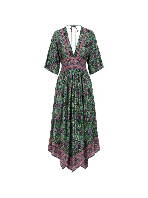 Ba&Sh Pipa printed V-neck midi dress