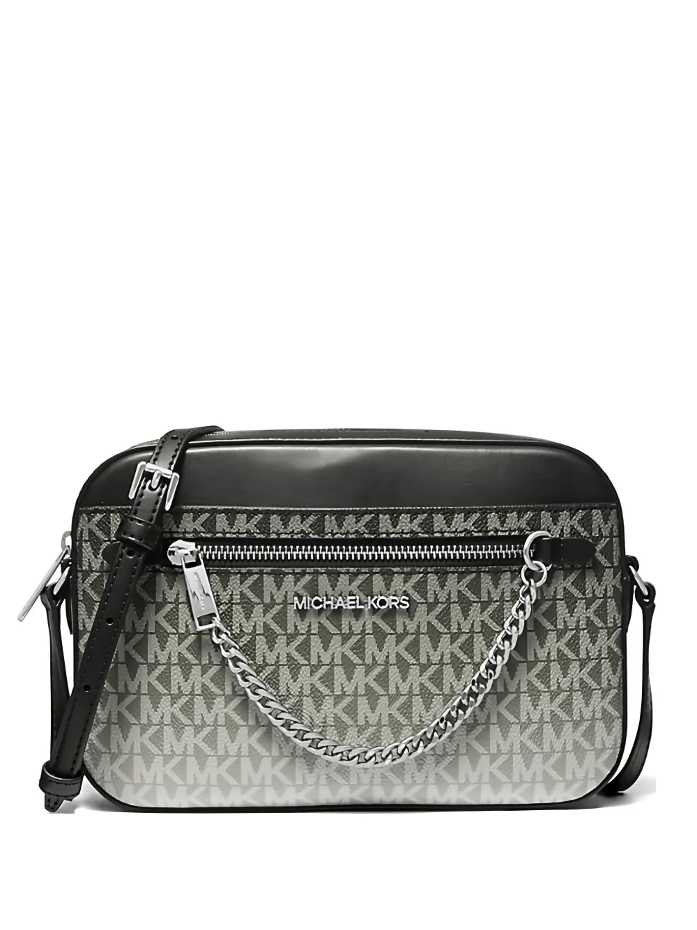 Michael Kors logo-print chain-link messenger bag - Nero