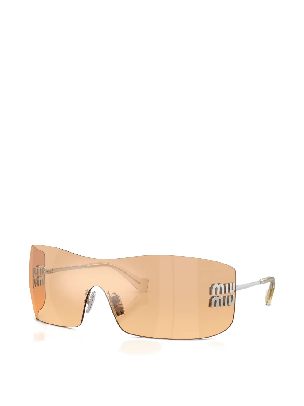 Miu Miu Eyewear Aube shield-frame sunglasses - Orange