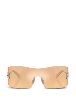 Prada Eyewear シールドサングラス | イエロー | FARFETCH JP