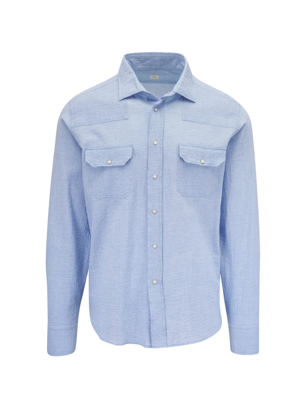 GMF965 textured-finish western shirt - Blu
