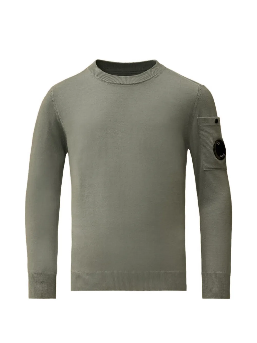 C.P. Company Kids logo-patch sweater - Verde