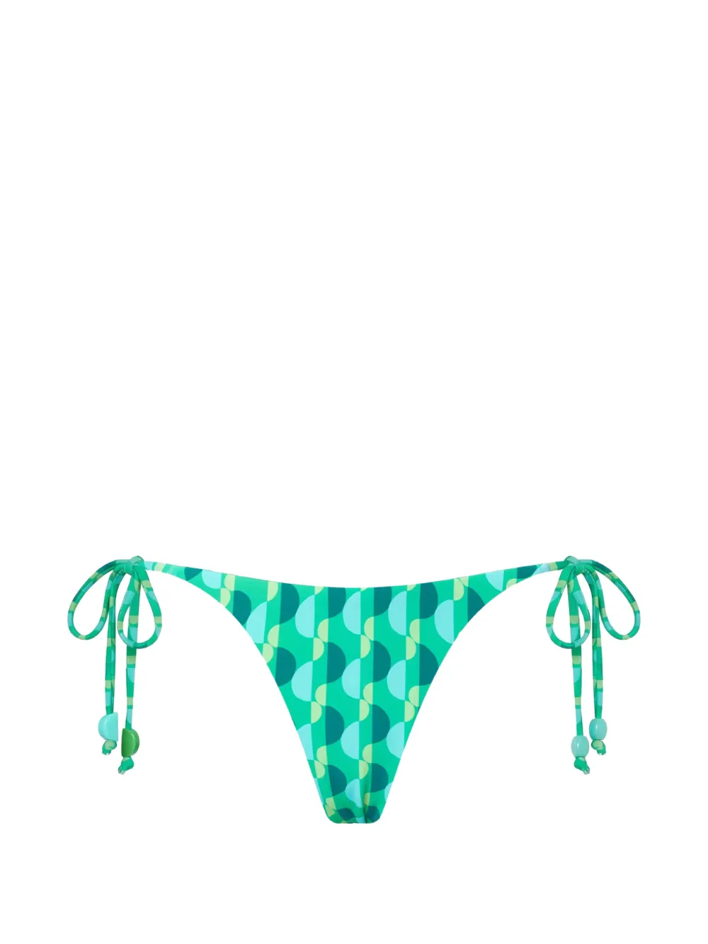 Seafolly Sorrento printed tie-side bikini bottoms - Verde
