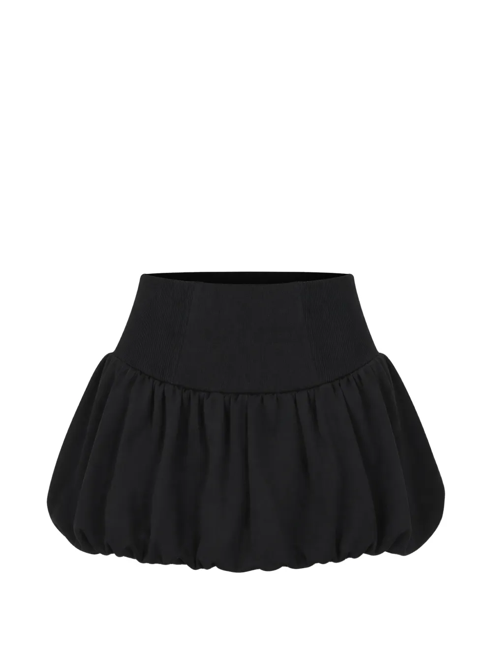 Fleur Du Mal bubble-hem gathered mini skirt - Nero