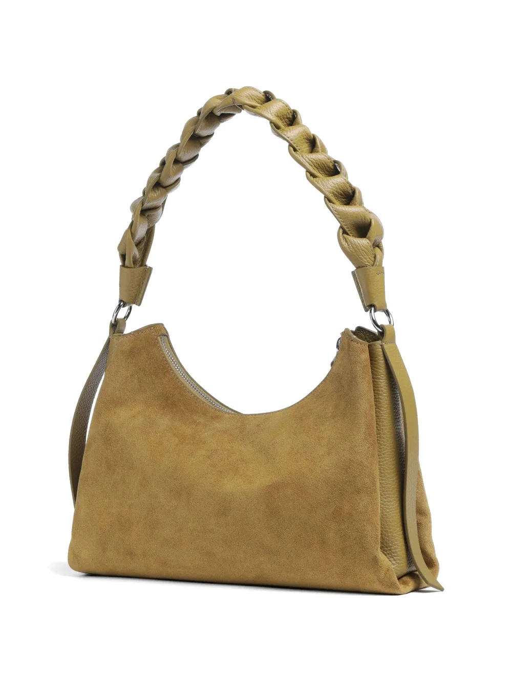 Coccinelle Schoudertas met gevlochten handgreep Beige