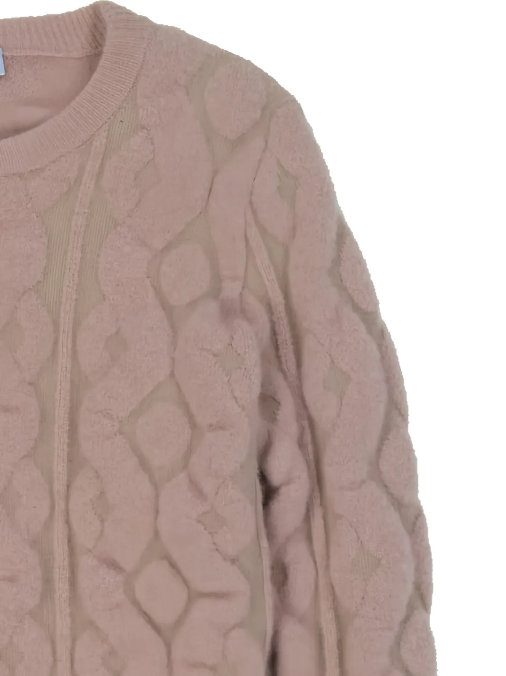 Blumarine Kabelgebreide trui Roze
