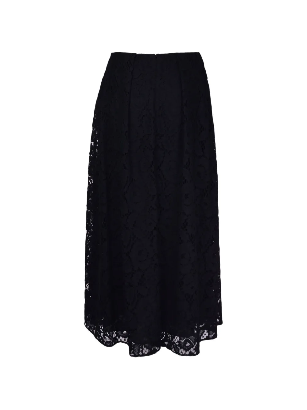 Elie Saab Midi-rok met geborduurde bloemen Zwart