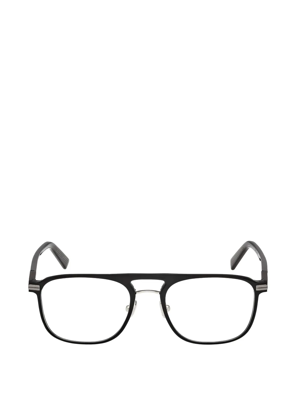 Zegna pilot-frame double-bridge glasses - Nero